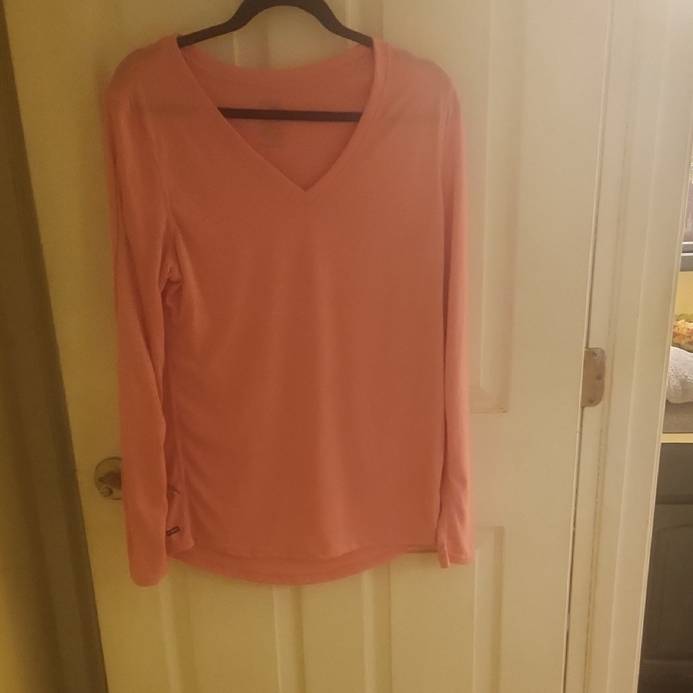 Women's Pink V-Neck Top